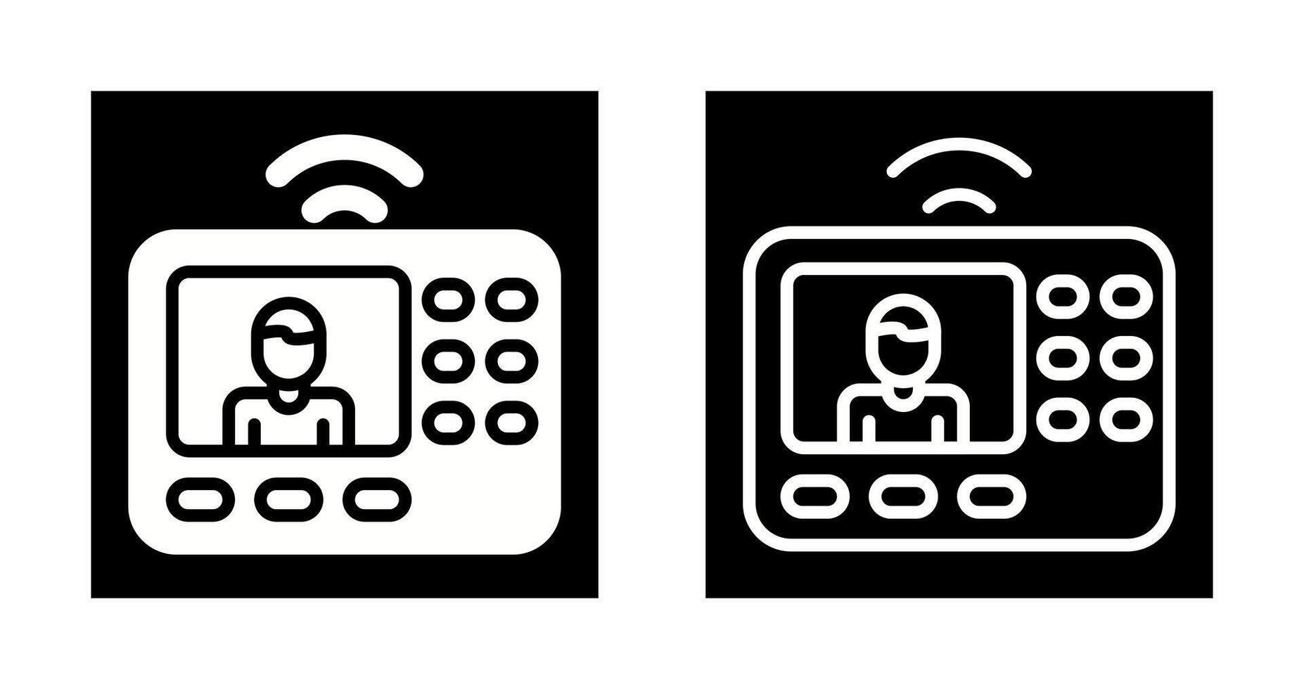 Gegensprechanlage System Vektor Symbol