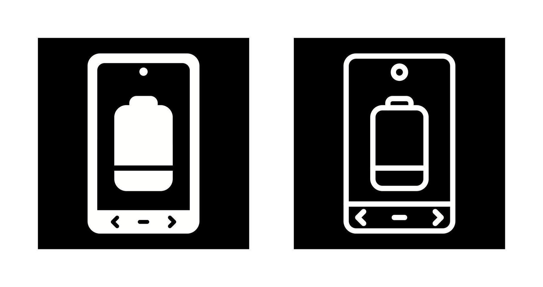 Vektorsymbol für niedrigen Batteriestand vektor