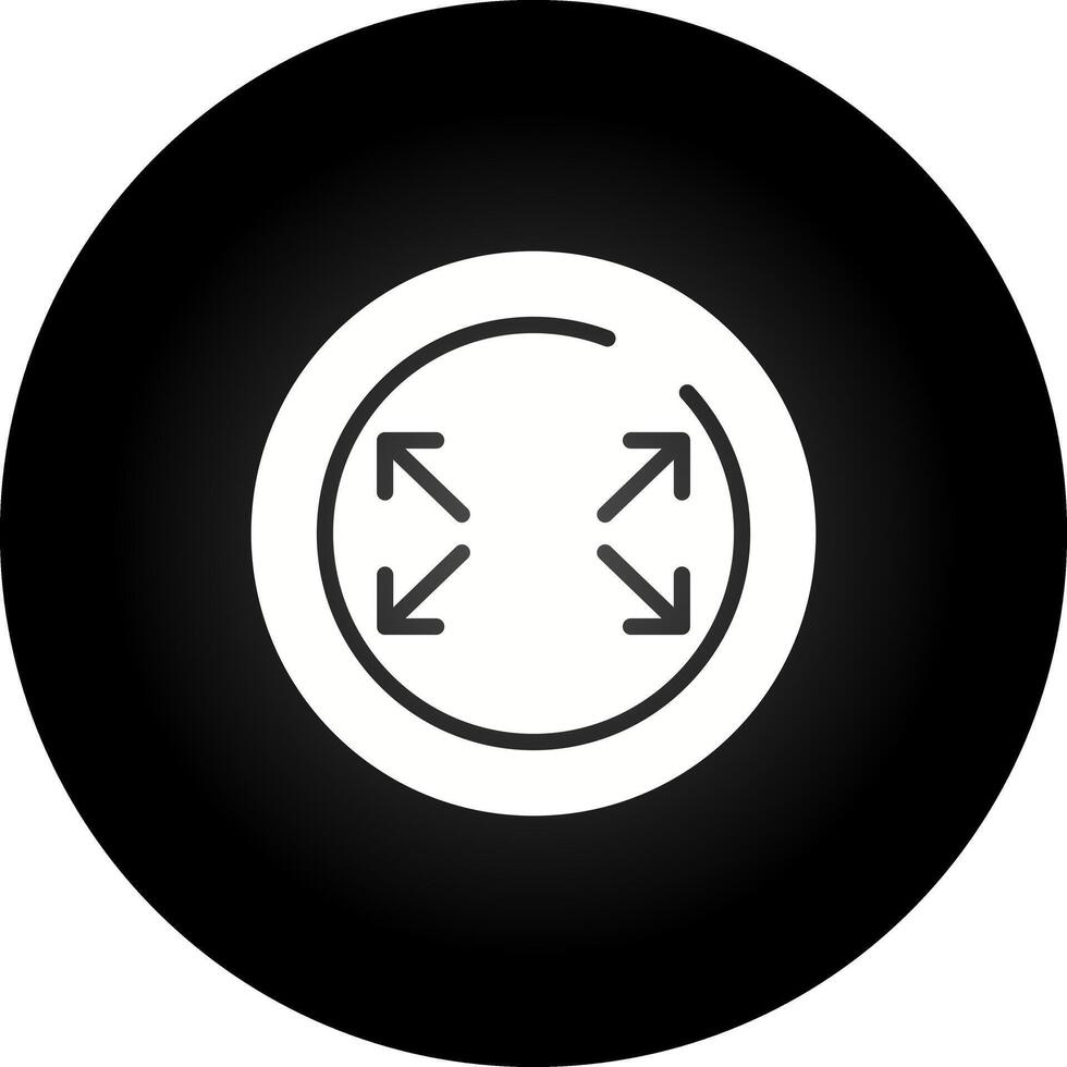 fullskärm cirkel vektor ikon