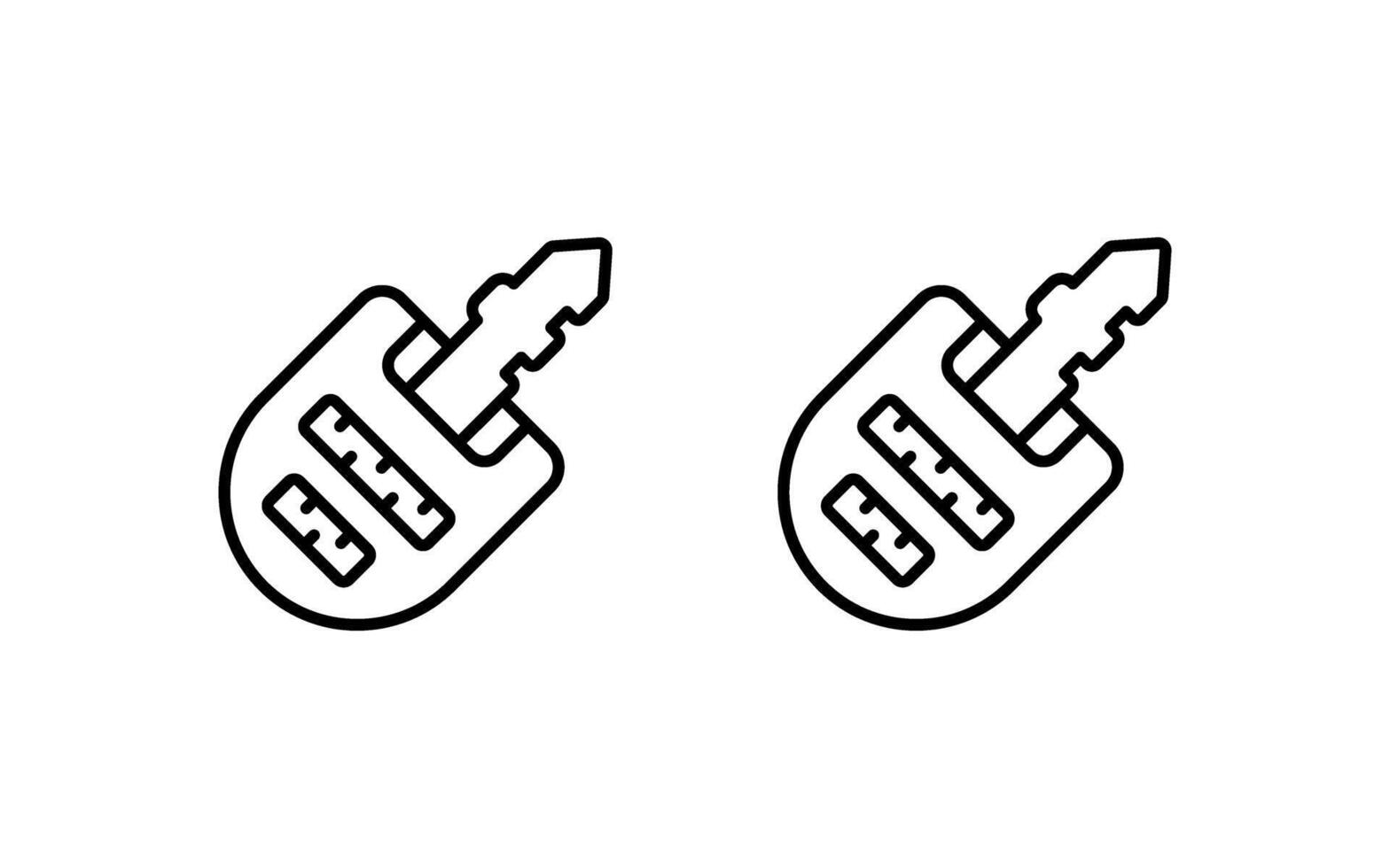 Vektorsymbol für Autoschlüssel vektor