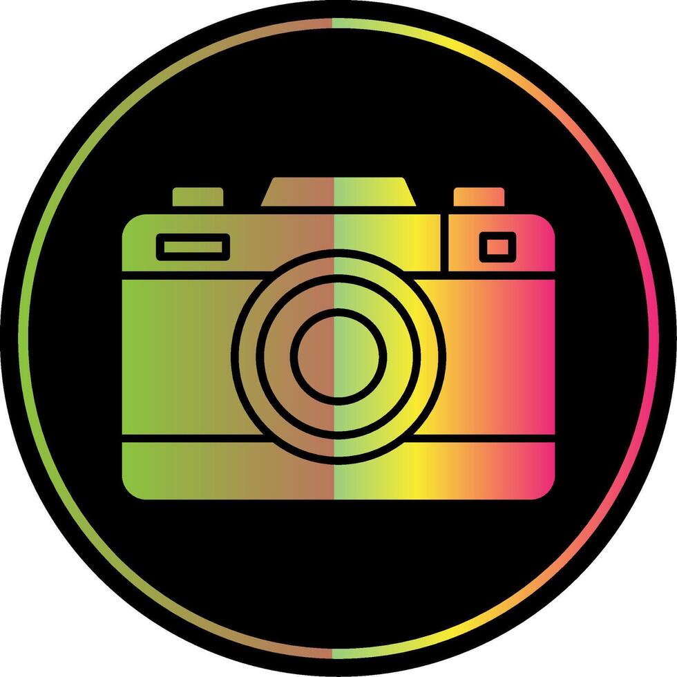 Kamera Glyphe fällig Farbe Symbol vektor