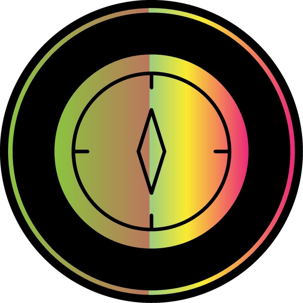 Kompass Glyphe fällig Farbe Symbol vektor