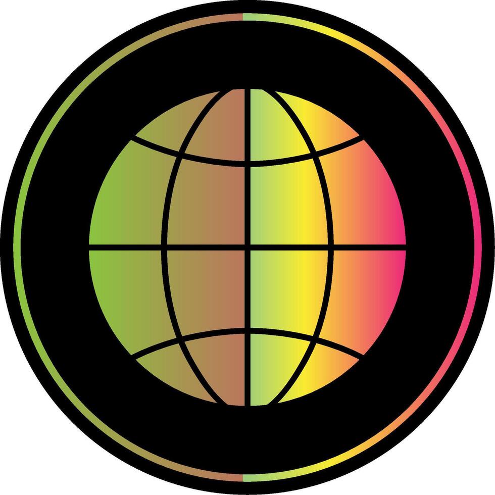 weltweit Glyphe fällig Farbe Symbol vektor