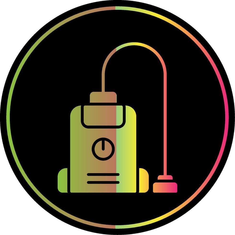 Vakuum Reiniger Glyphe fällig Farbe Symbol vektor