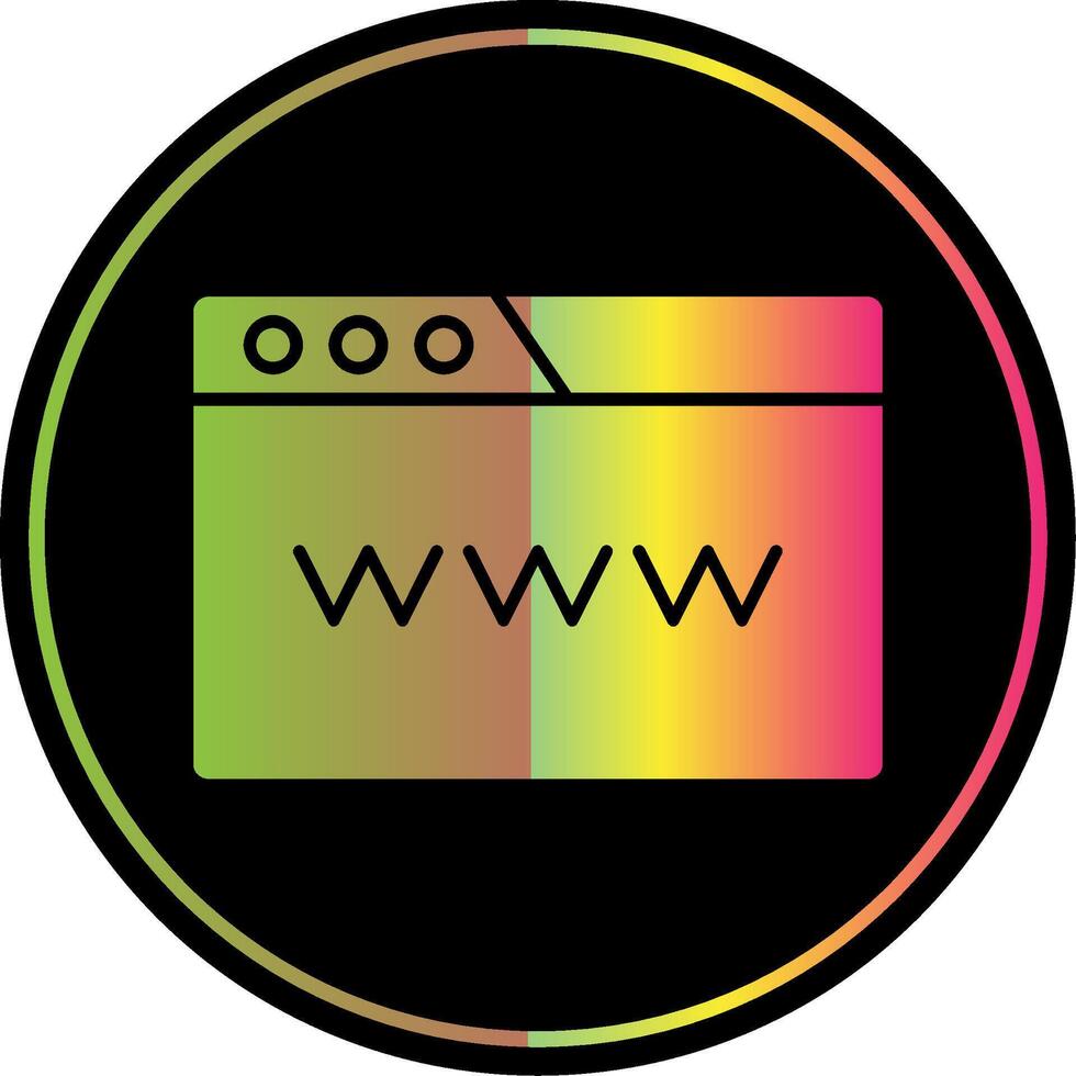 www Glyphe fällig Farbe Symbol vektor