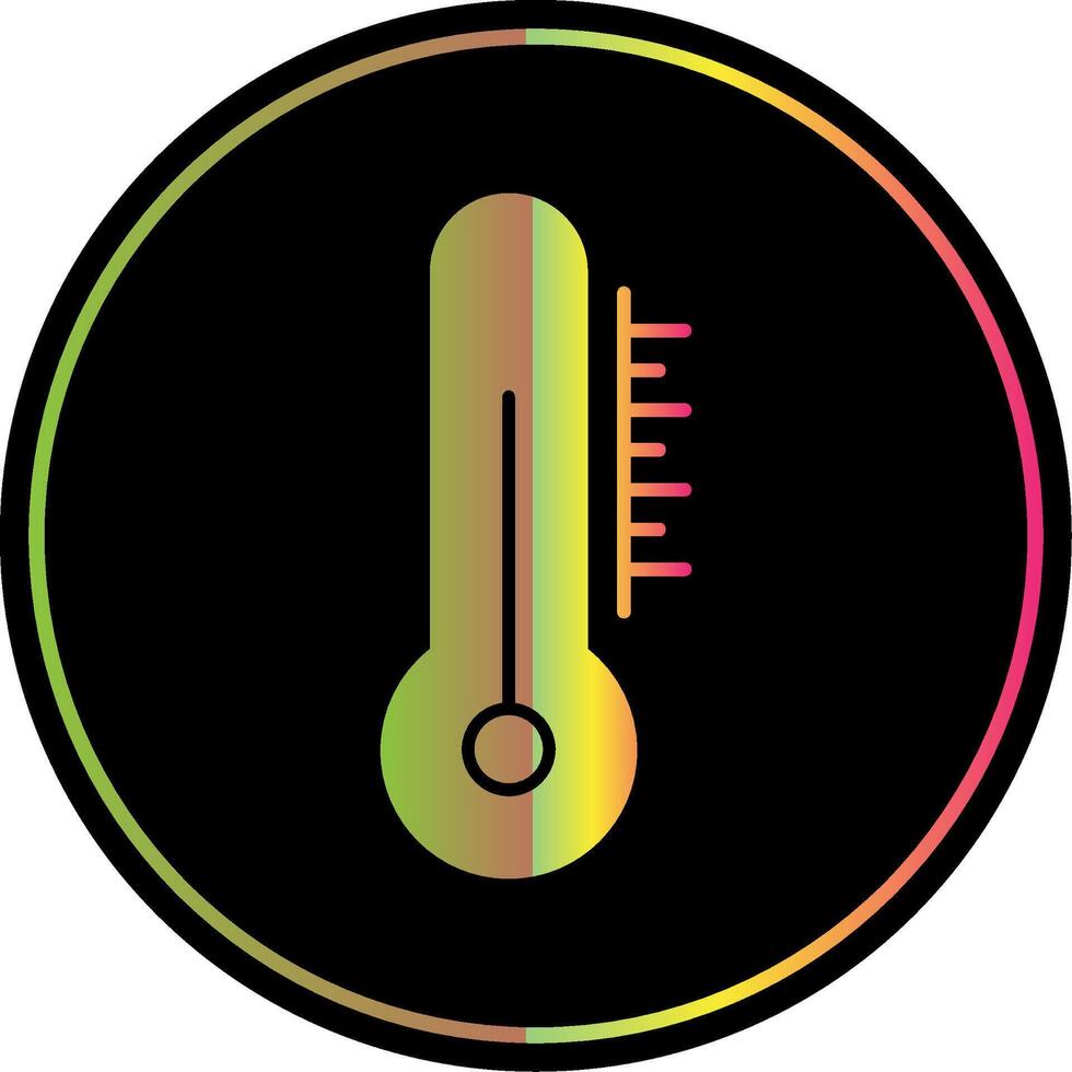 termometer glyf på grund av Färg ikon vektor