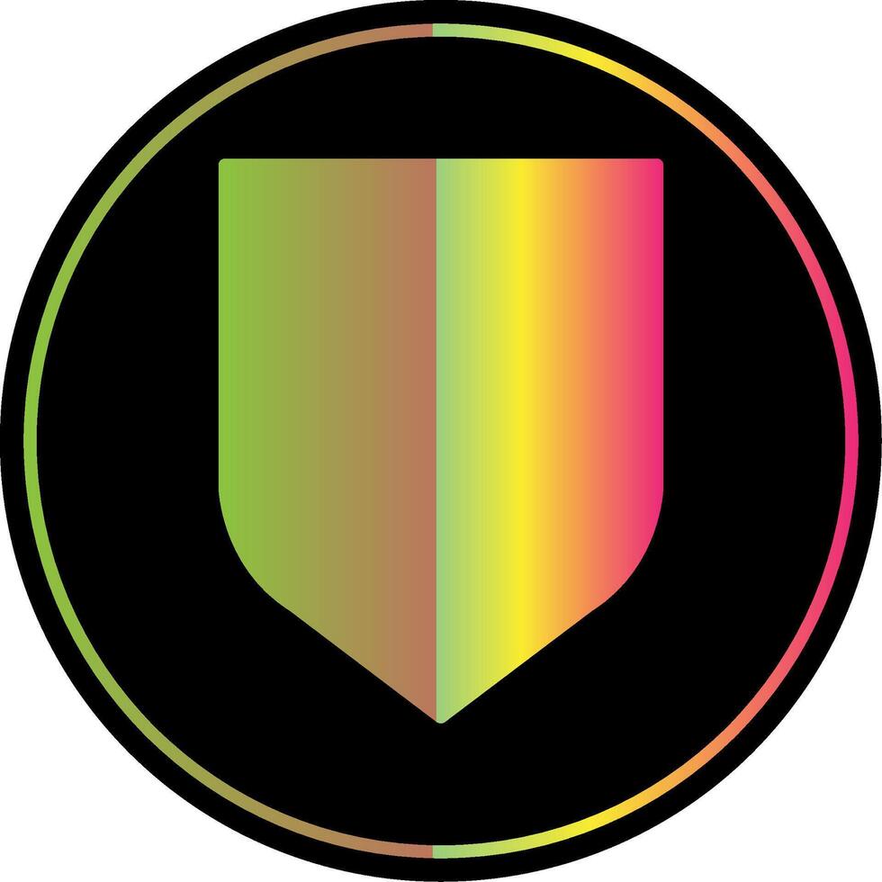 Fußball Abzeichen Glyphe fällig Farbe Symbol vektor
