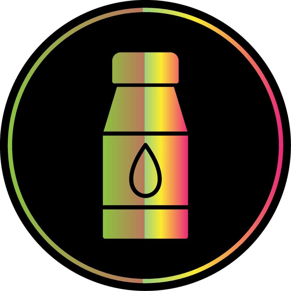Wasser Flaschen Glyphe fällig Farbe Symbol vektor