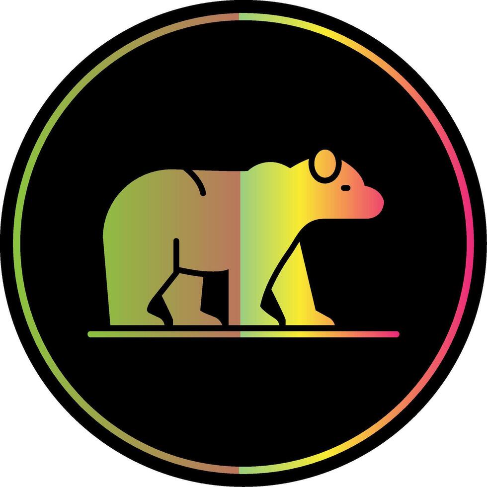 Polar- Bär Glyphe fällig Farbe Symbol vektor