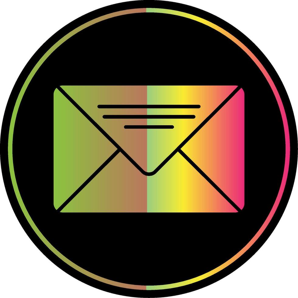 Email Glyphe fällig Farbe Symbol vektor