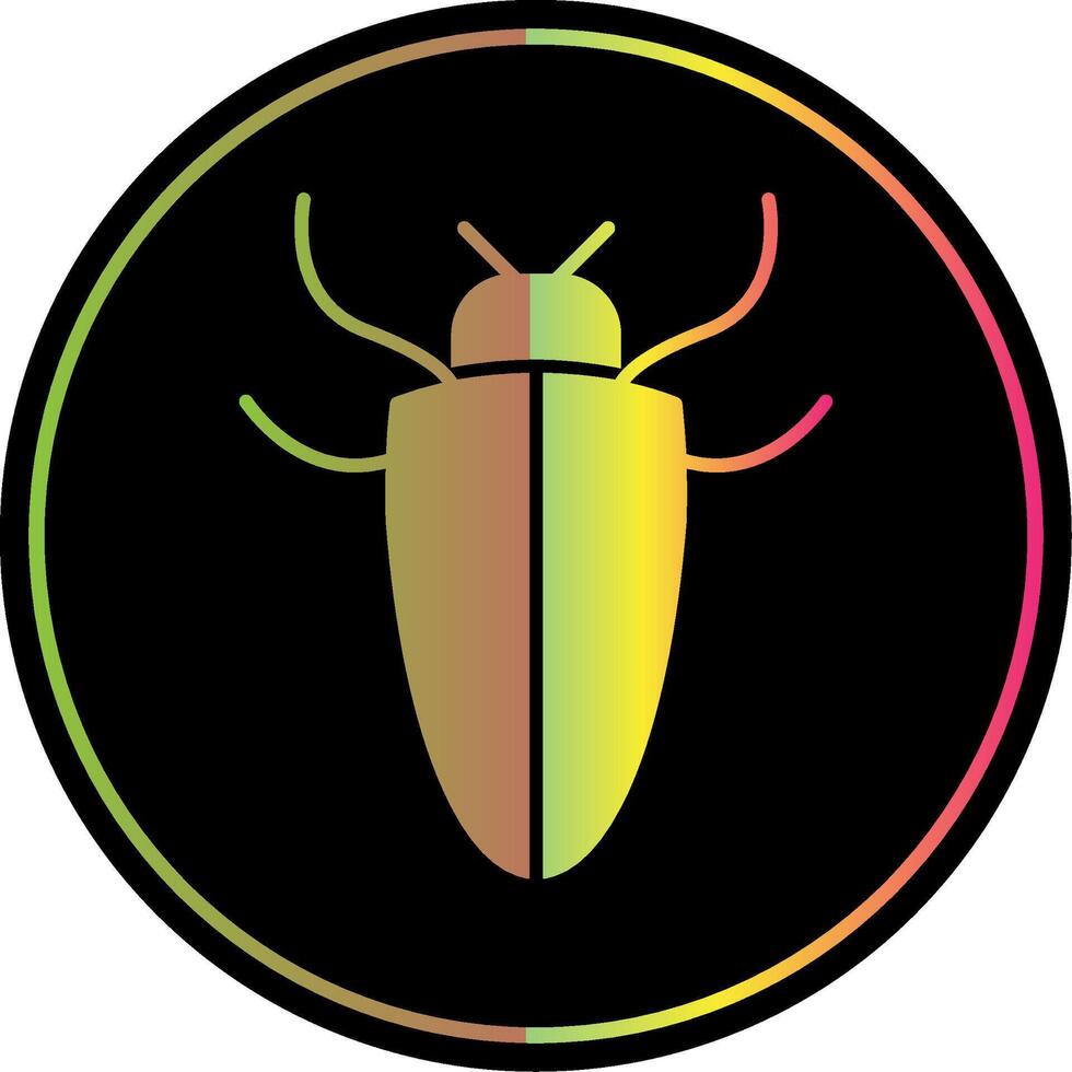 insekt glyf på grund av Färg ikon vektor