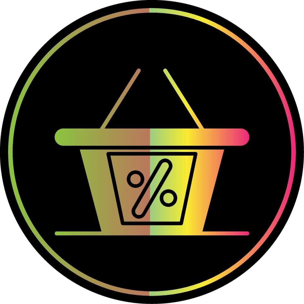 Einkaufen Korb Glyphe fällig Farbe Symbol vektor