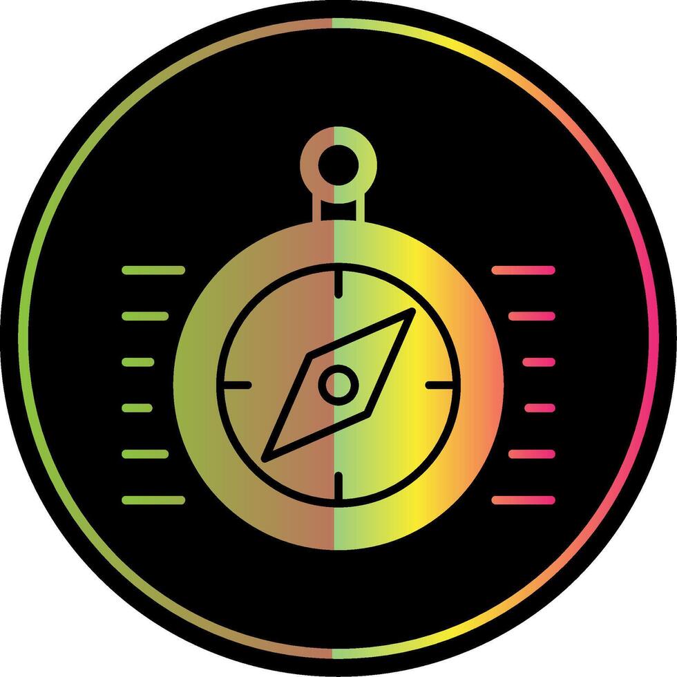 kompass glyf på grund av Färg ikon vektor