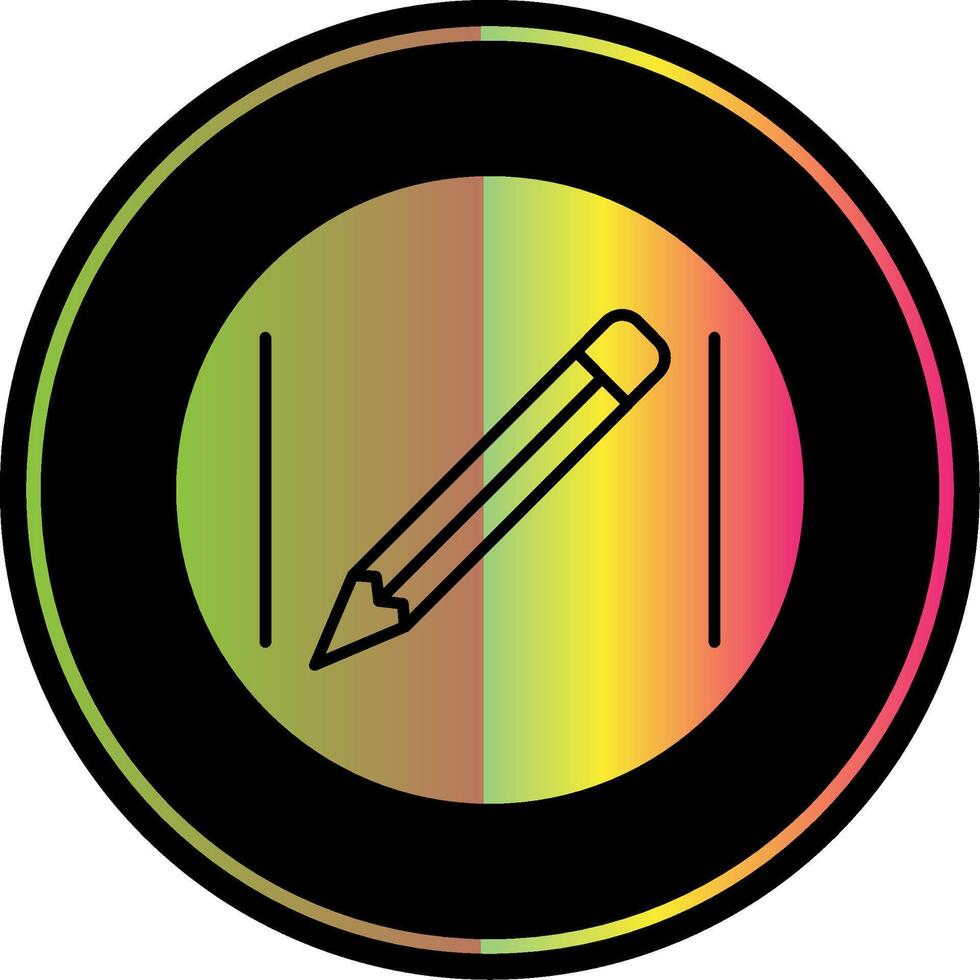 Bleistift Glyphe fällig Farbe Symbol vektor
