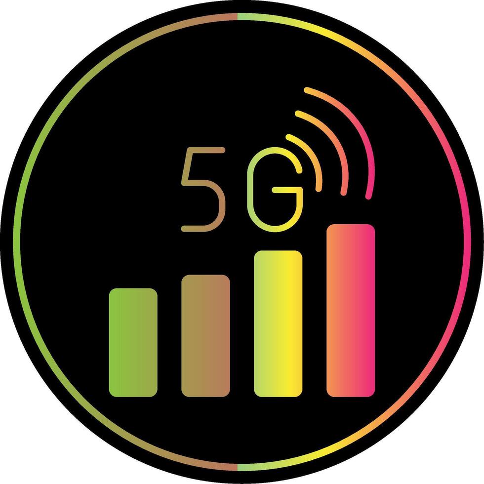 Signal Status Glyphe fällig Farbe Symbol vektor