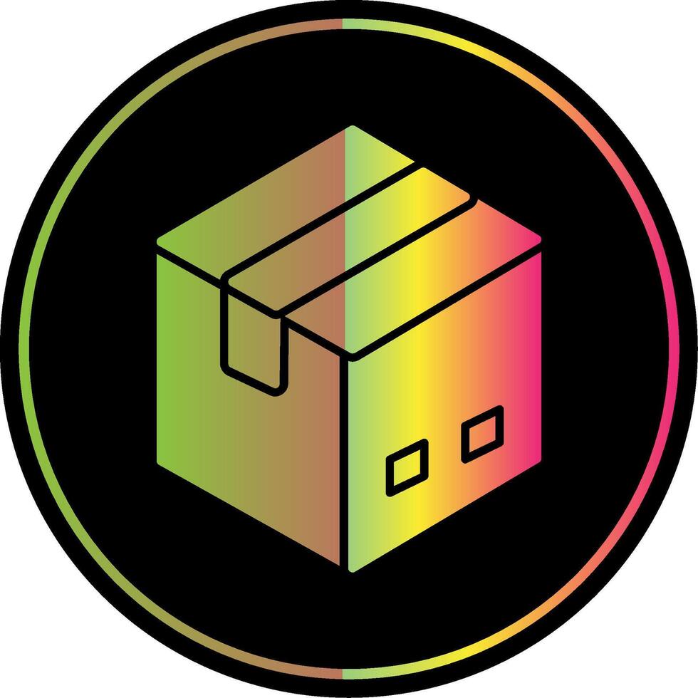 Lieferung Box Glyphe fällig Farbe Symbol vektor