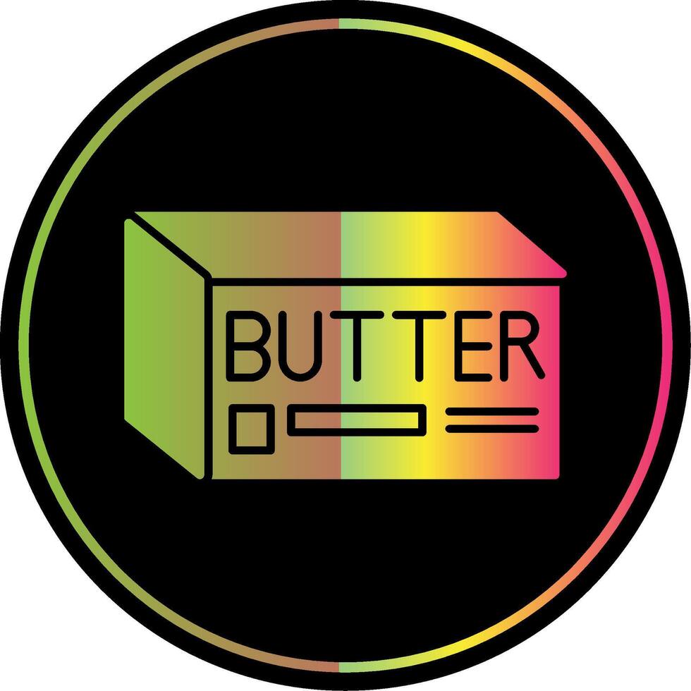 Butter Glyphe fällig Farbe Symbol vektor