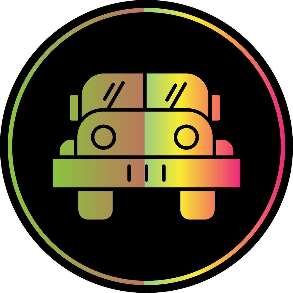 Militär- Jeep Glyphe fällig Farbe Symbol vektor