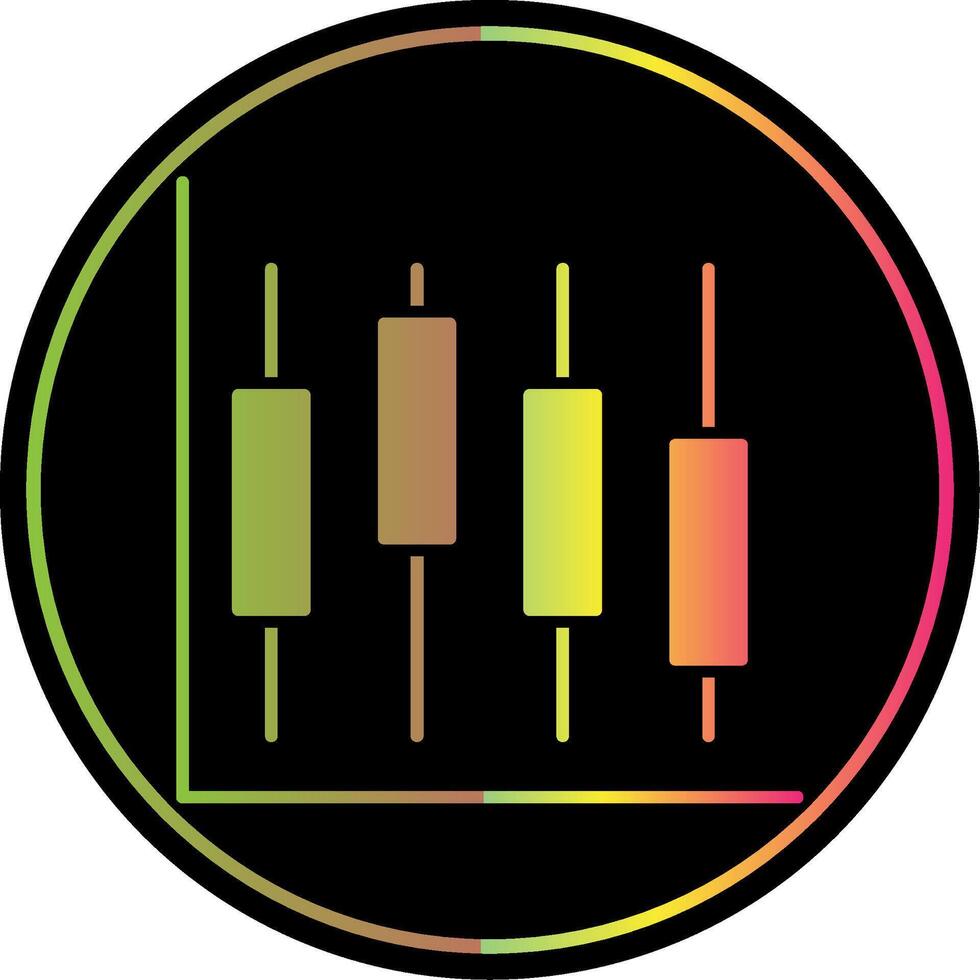 Diagramm Glyphe fällig Farbe Symbol vektor