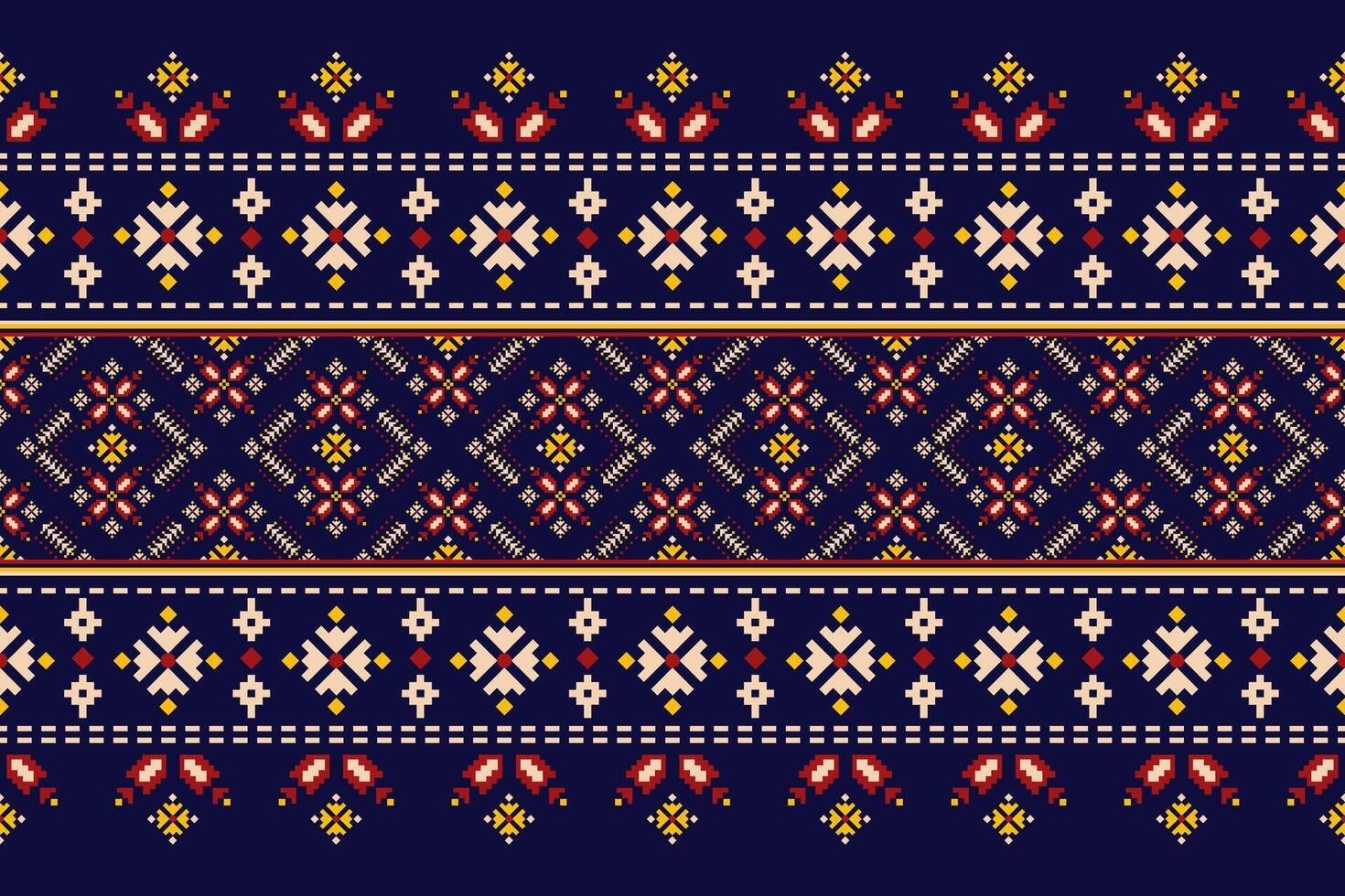 geometrisch nahtlos ethnisch Muster. können Sein benutzt im Stoff Design zum Tuch, Stoff, Teppich vektor