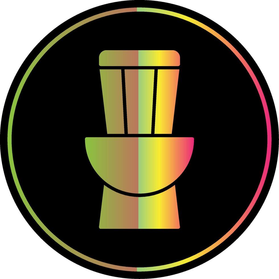 Toilette Glyphe fällig Farbe Symbol vektor