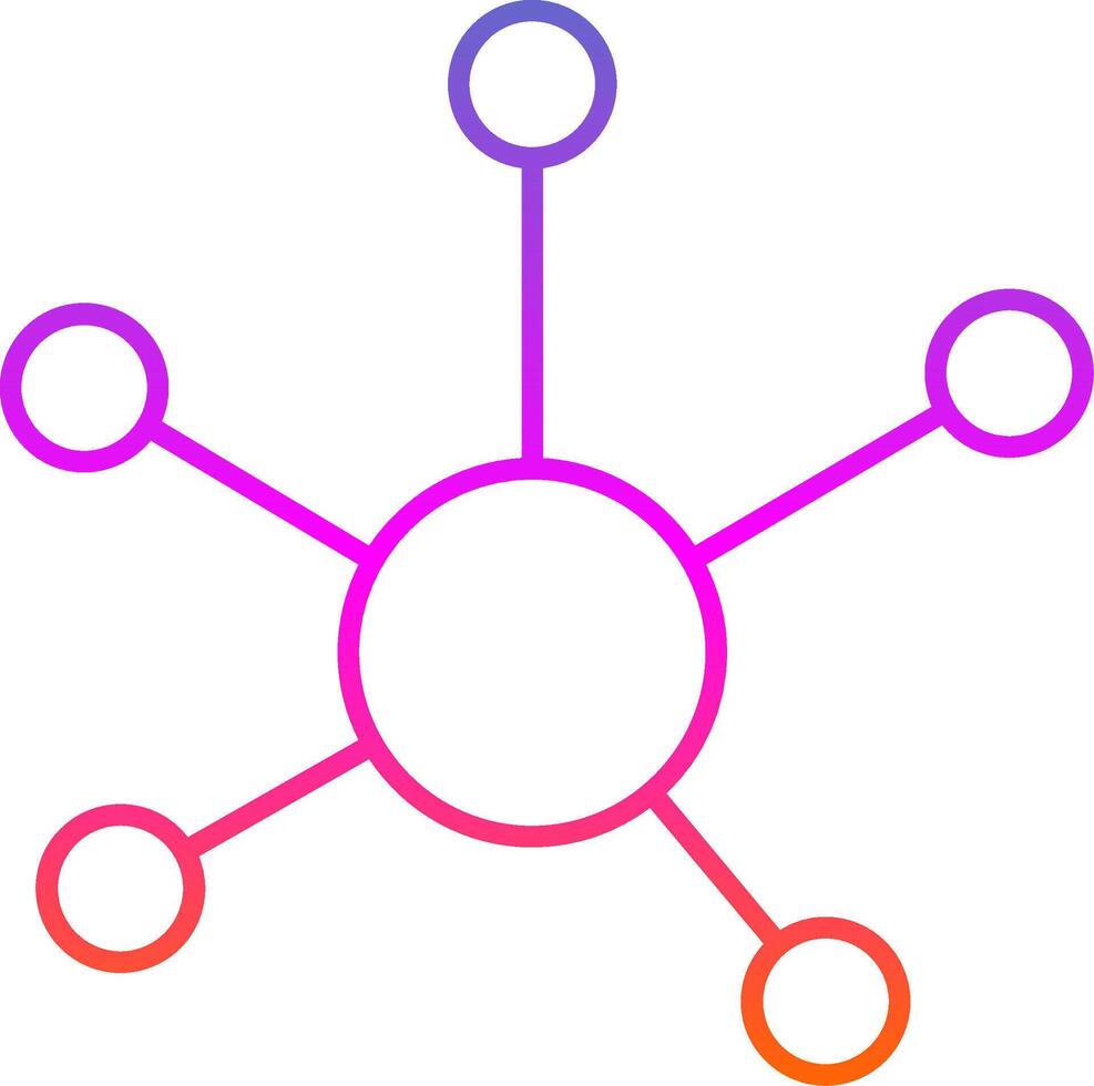 Verbindung Linie Gradient Symbol vektor