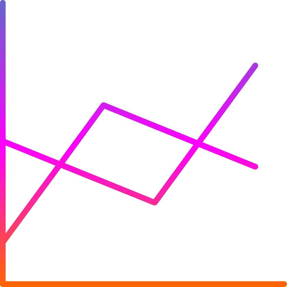 Linie Diagramm Linie Gradient Symbol vektor