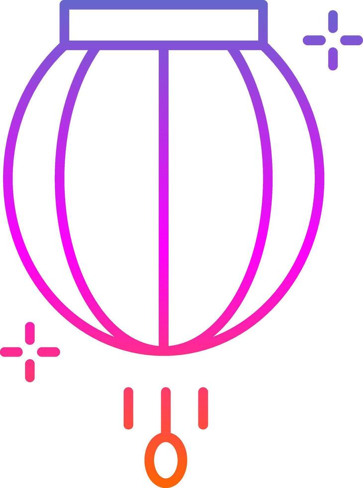 lantern linje gradient ikon vektor