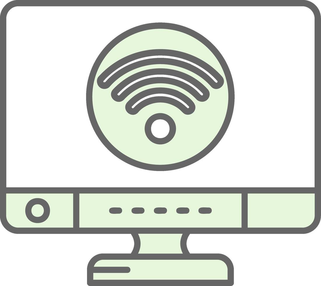 W-lan Grün Licht Stutfohlen Symbol vektor