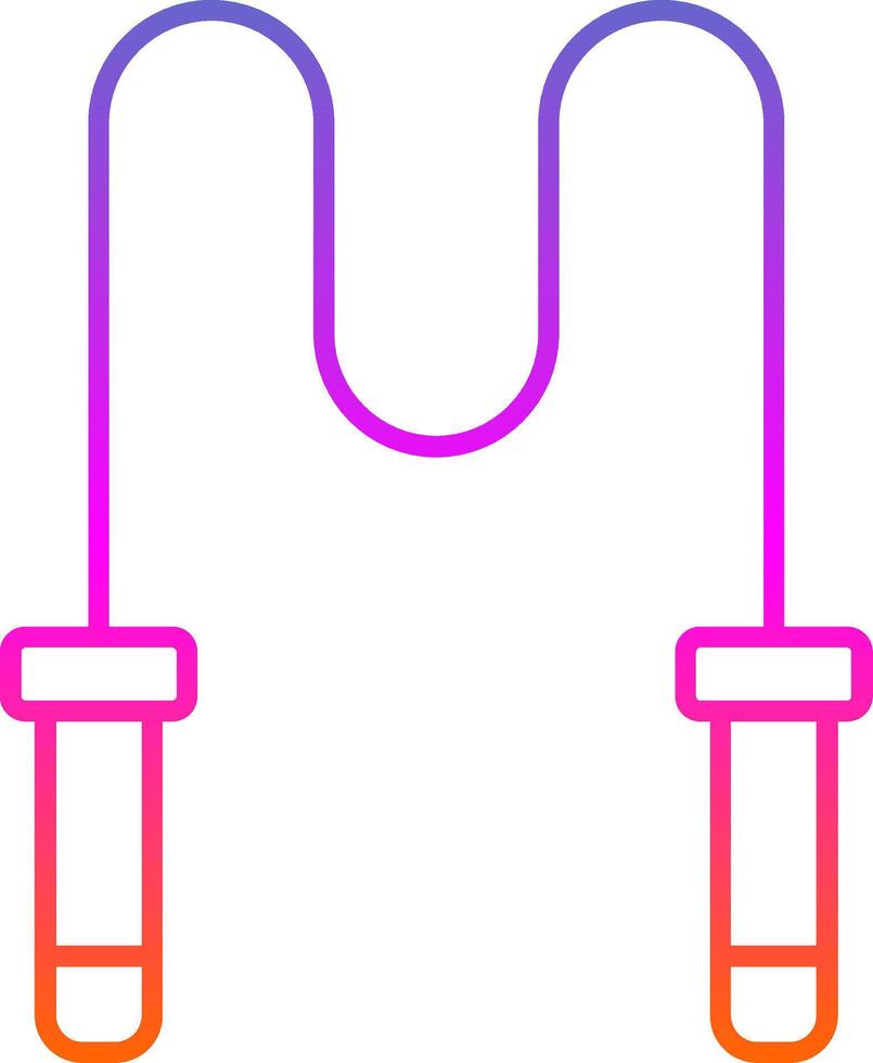 Symbol für den Farbverlauf der Springseillinie vektor