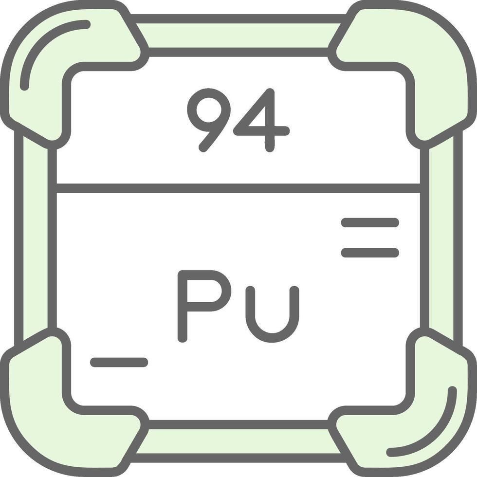 plutonium grön ljus fylla ikon vektor