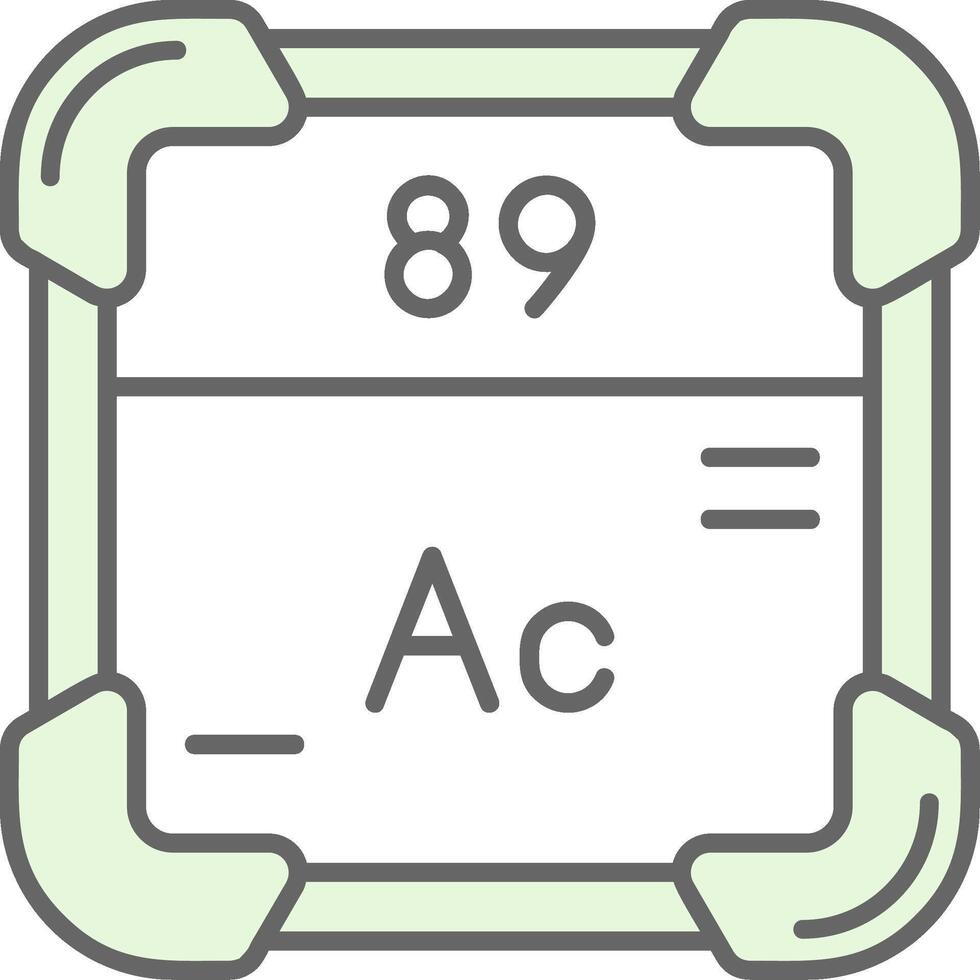 Aktinium Grün Licht Stutfohlen Symbol vektor