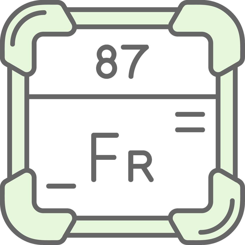 francium grön ljus fylla ikon vektor