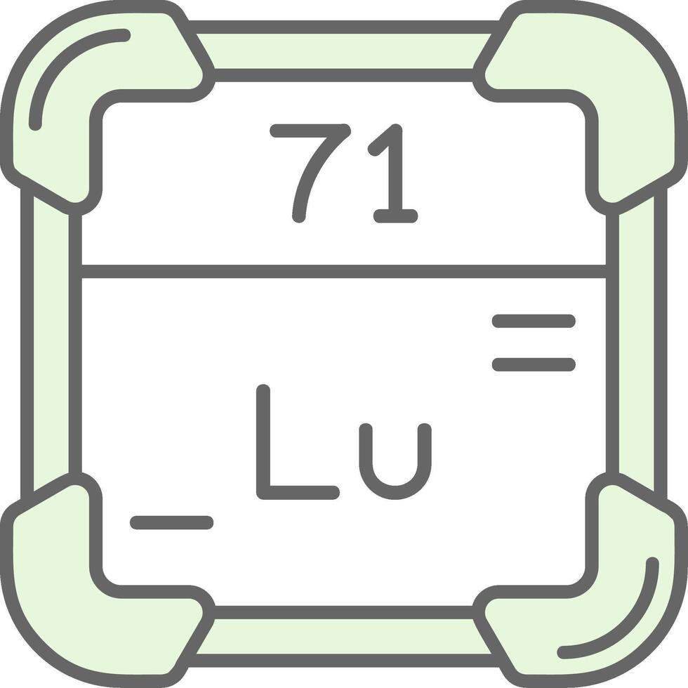 lutetium grön ljus fylla ikon vektor
