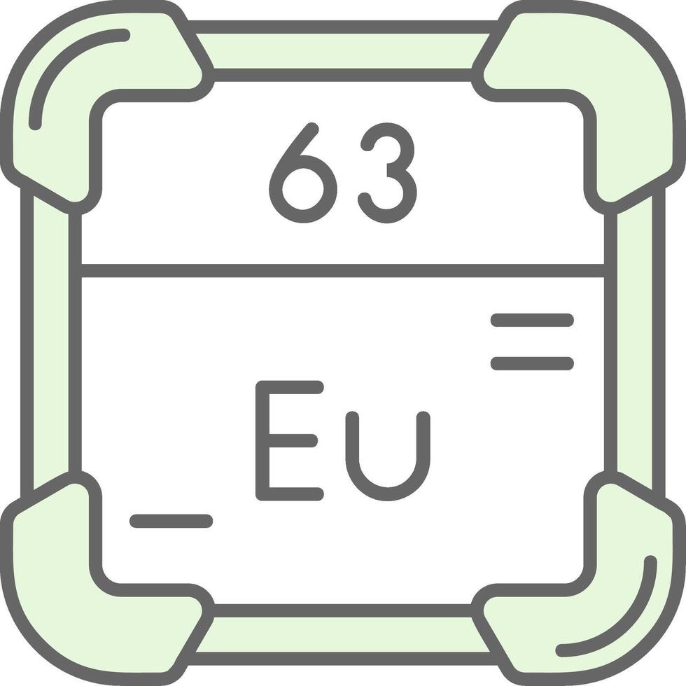 Europium Grün Licht Stutfohlen Symbol vektor