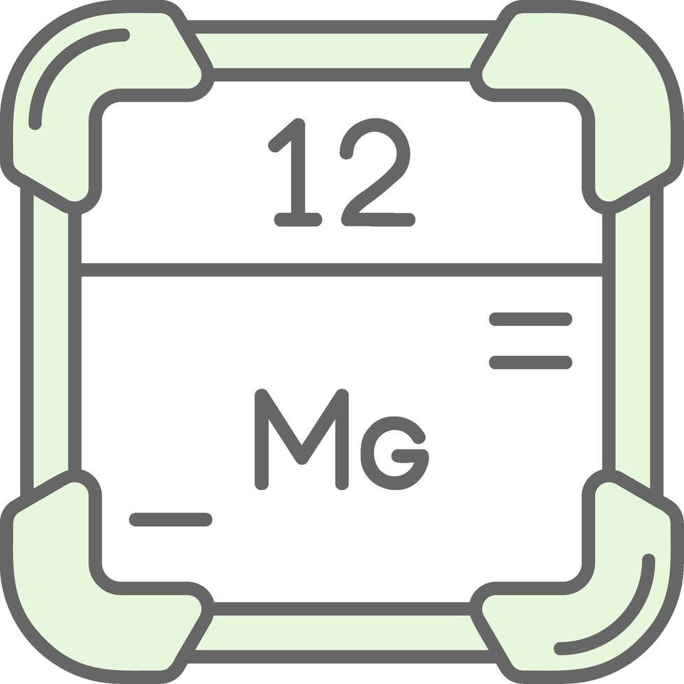 magnesium grön ljus fylla ikon vektor