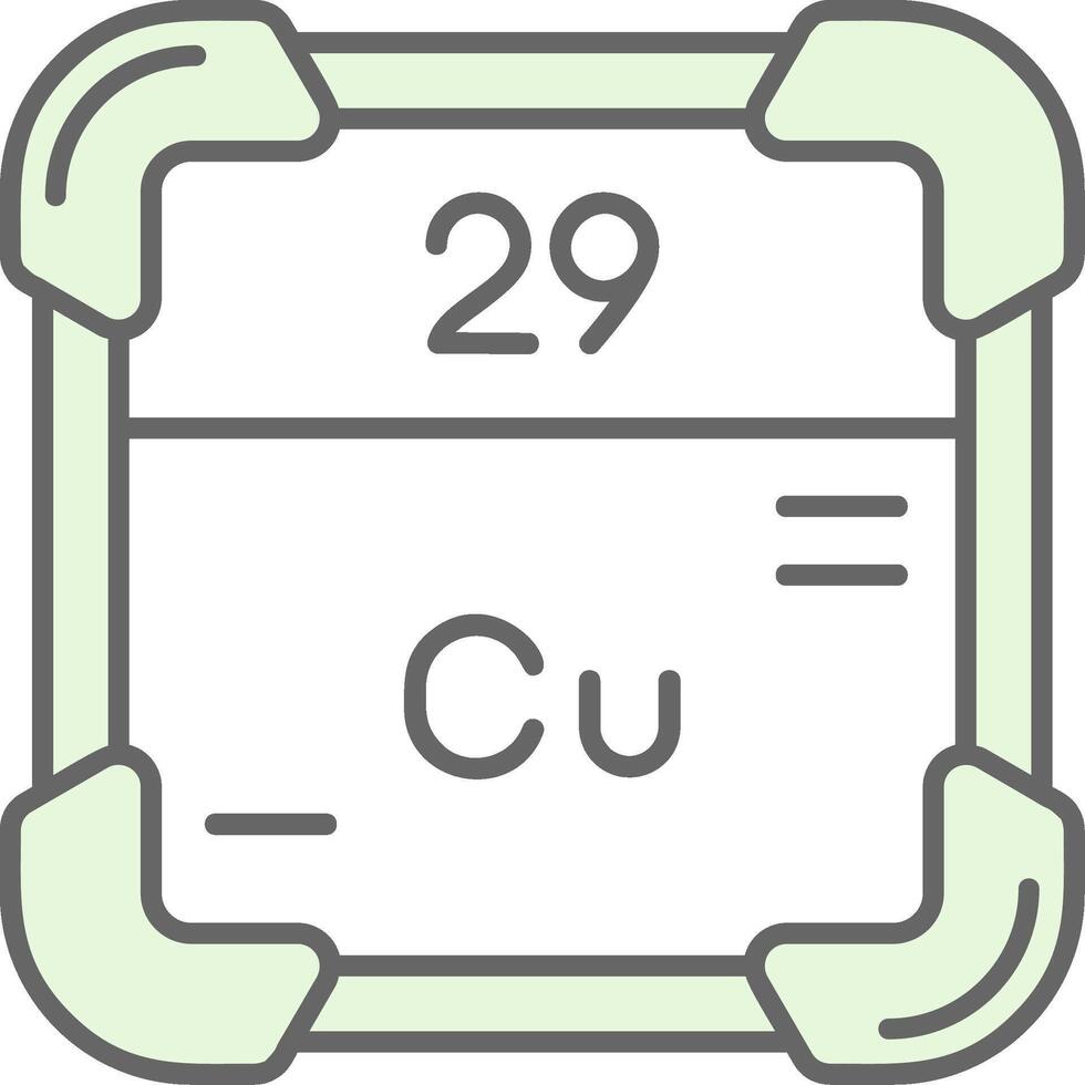 koppar grön ljus fylla ikon vektor