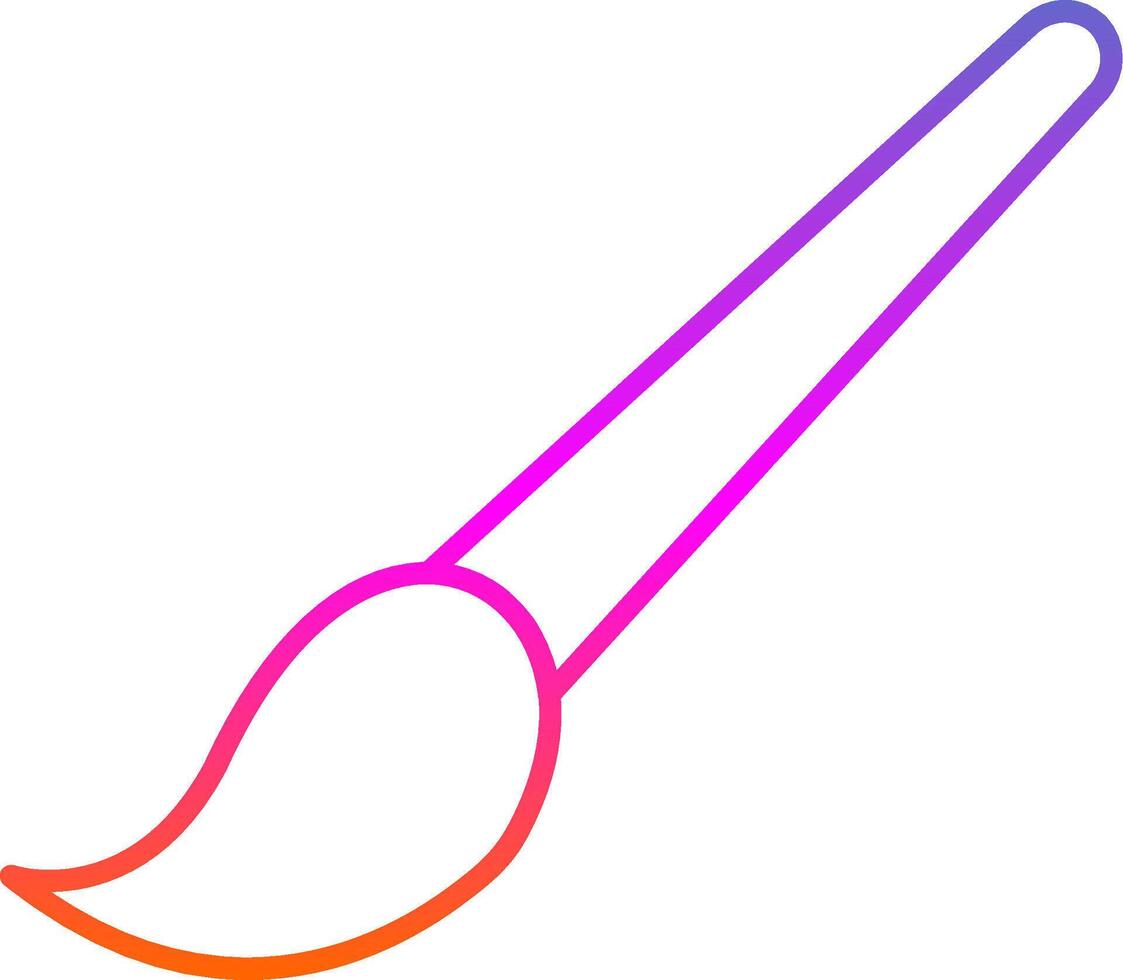 Symbol für den Farbverlauf der Pinsellinie vektor