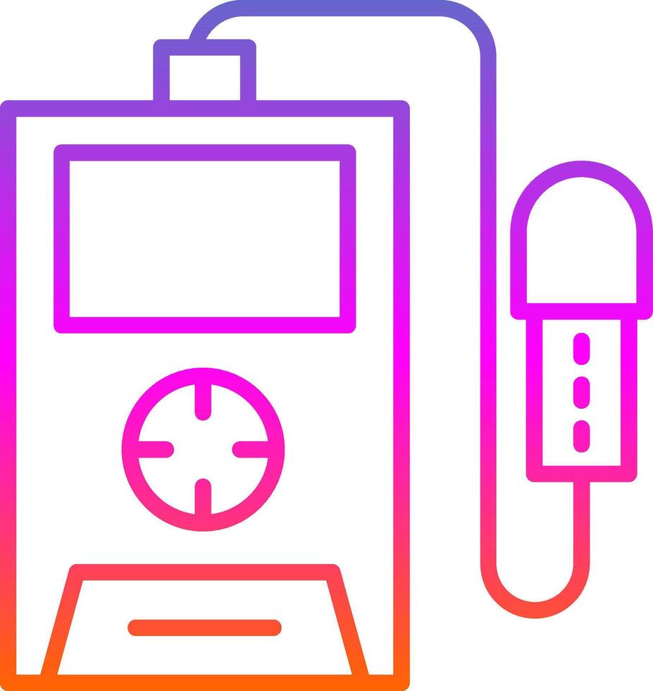 Strahlung Detektor Linie Gradient Symbol vektor