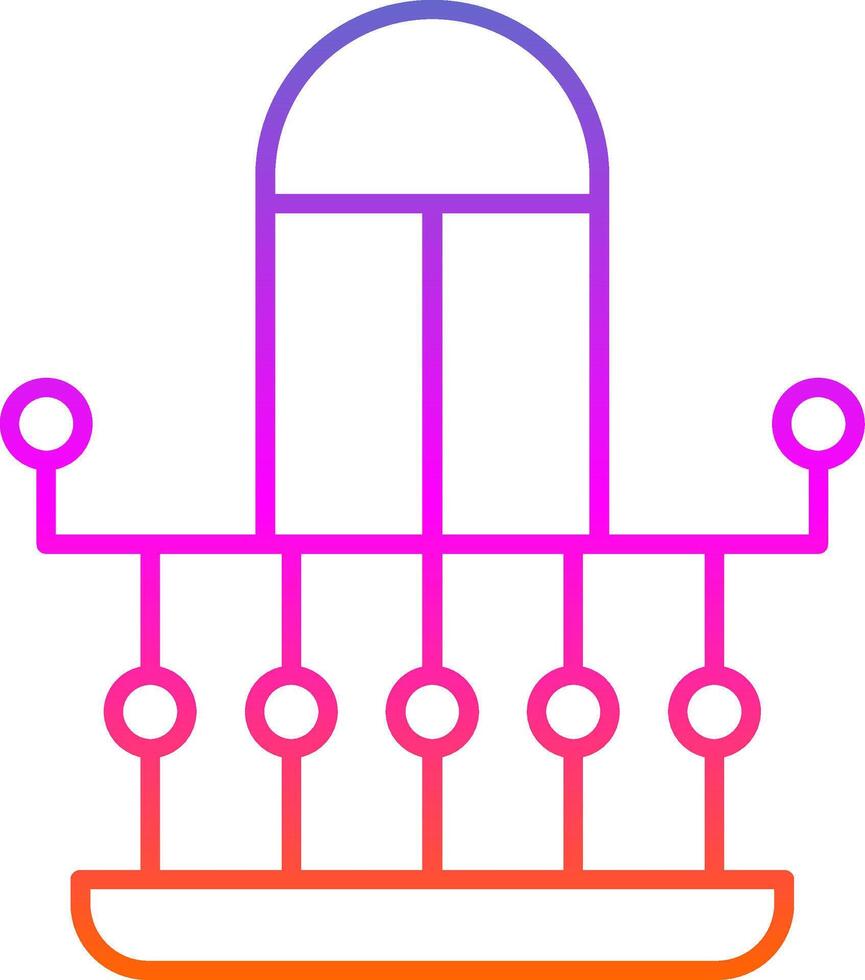 balkong linje lutning ikon vektor