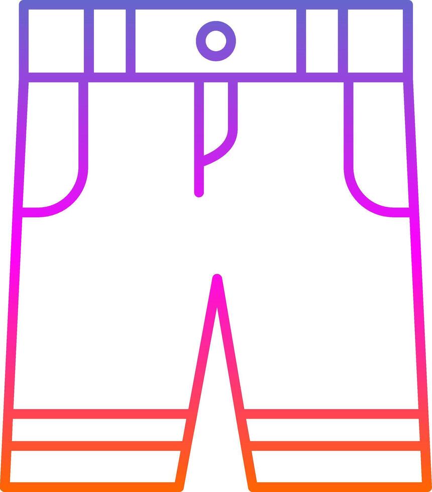 shorts linje gradient ikon vektor