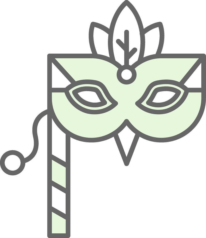Maske Grün Licht Stutfohlen Symbol vektor