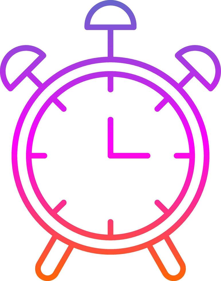 Symbol für den Farbverlauf der Uhrenlinie vektor