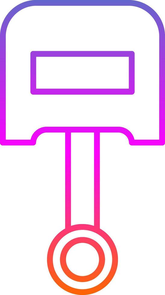 Symbol für den Gradienten der Kolbenlinie vektor