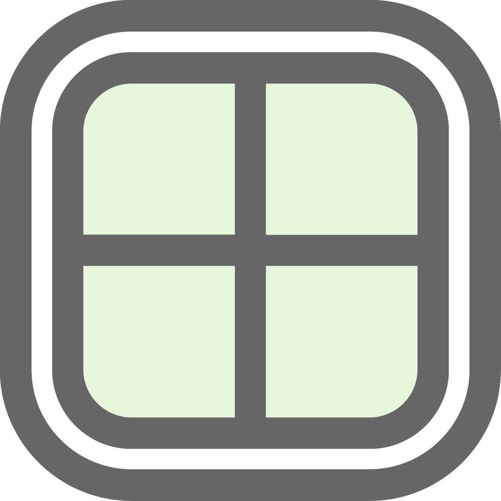 layout grön ljus fylla ikon vektor