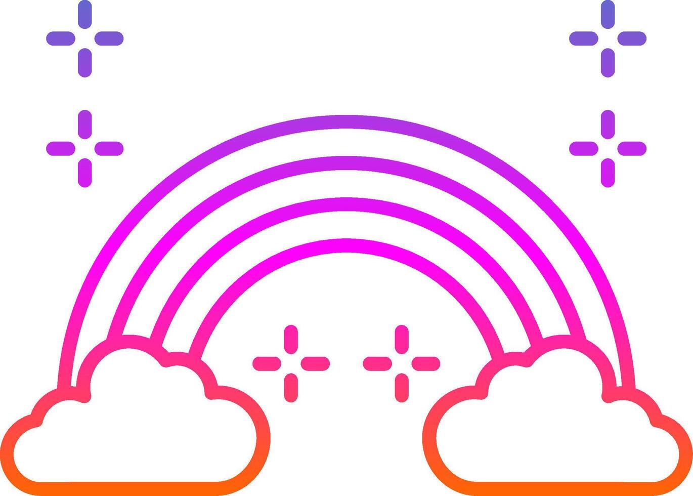 Symbol für Farbverlauf der Regenbogenlinie vektor