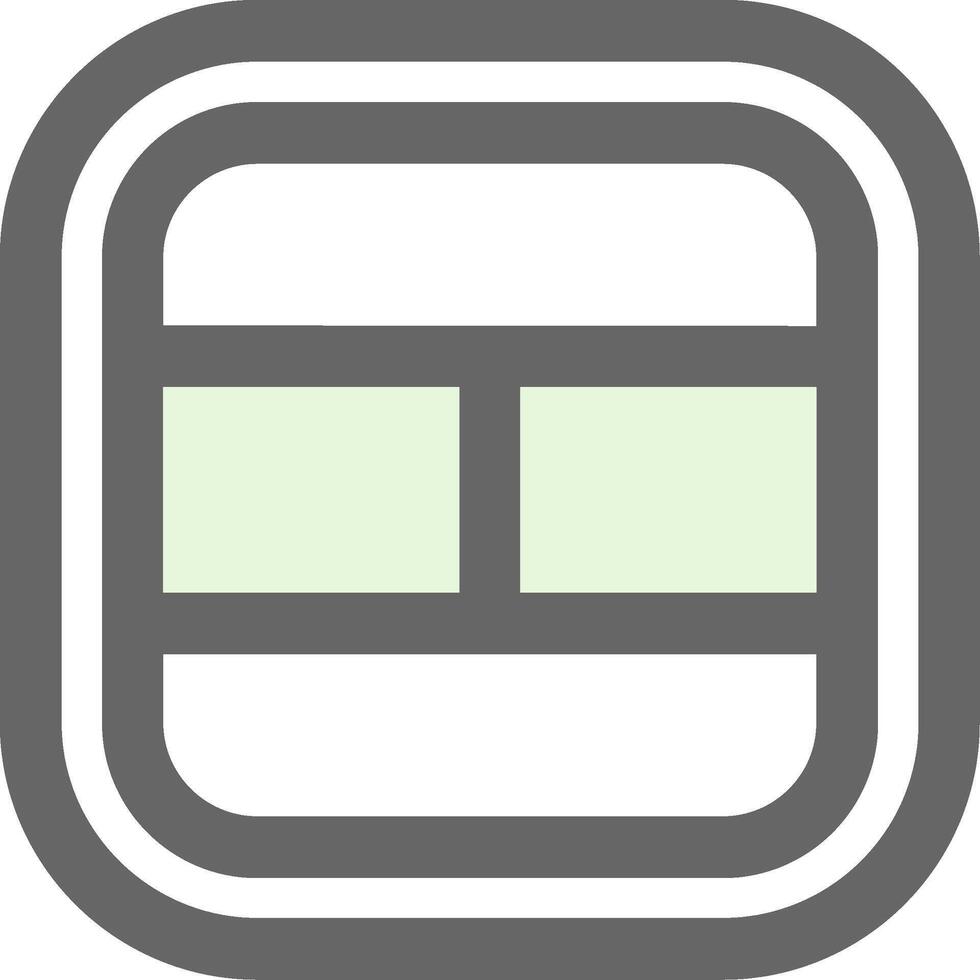 layout grön ljus fylla ikon vektor
