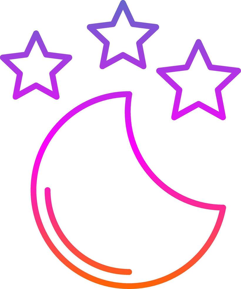 Neu Mond Linie Gradient Symbol vektor