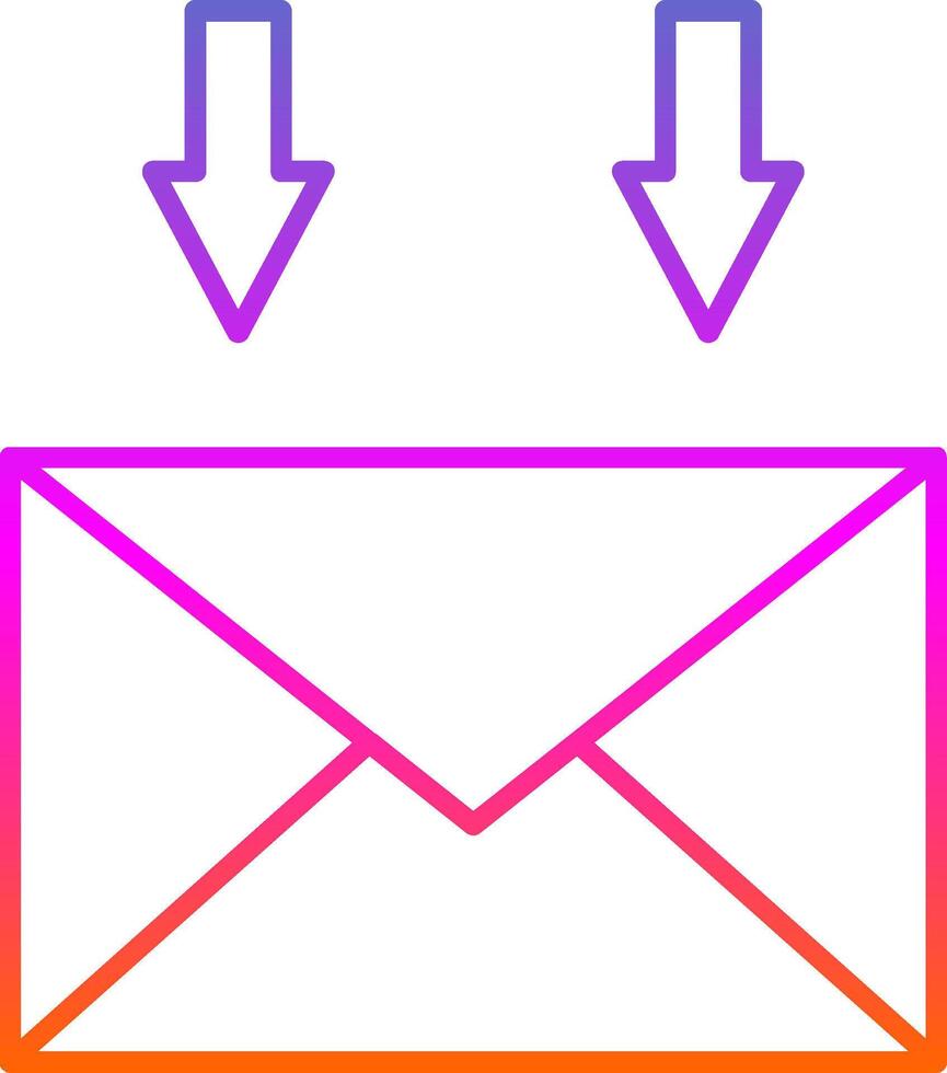 Symbol für den Gradienten der Mail-Linie vektor