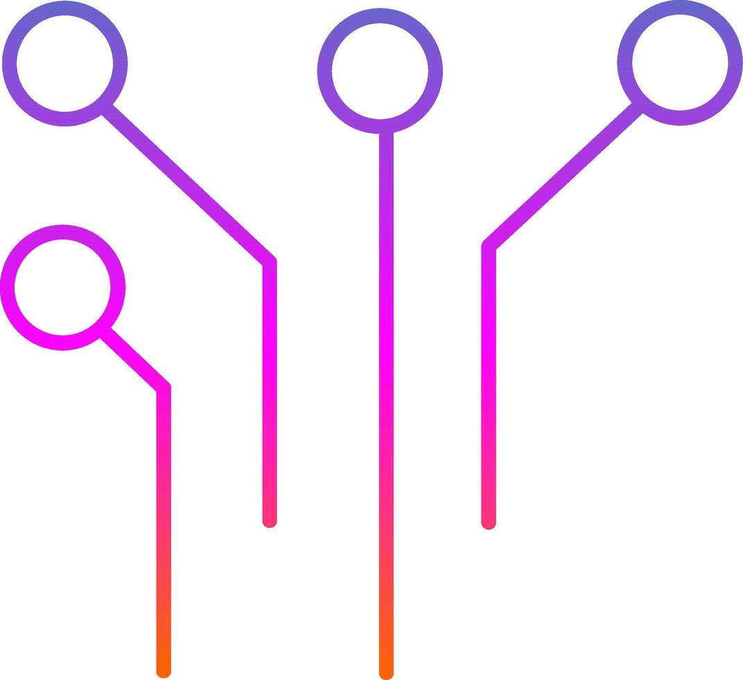 elektronisch Schaltkreis Linie Gradient Symbol vektor